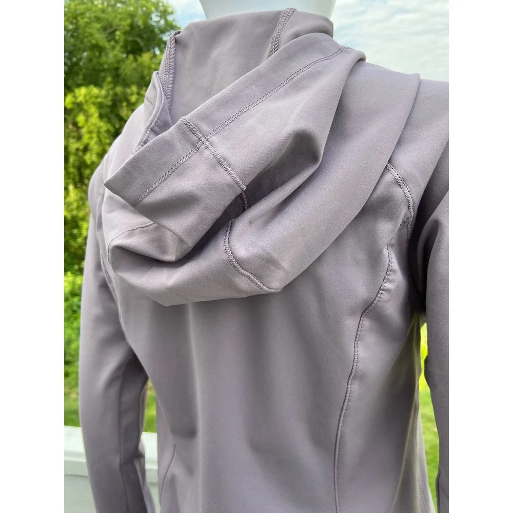 Yogalicius Full Zip Jacket with hoodie frosted lilac SZ XS * wom166 - Picture 8 of 12